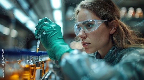 Scientist Conducting Research in Advanced Laboratory Environment photo