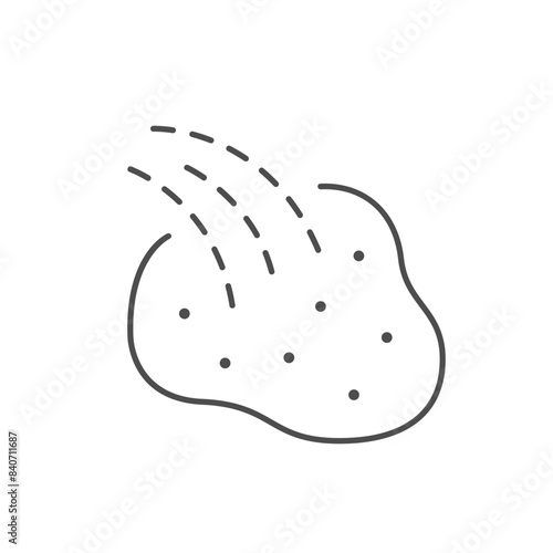 Pouring of liquid line icon