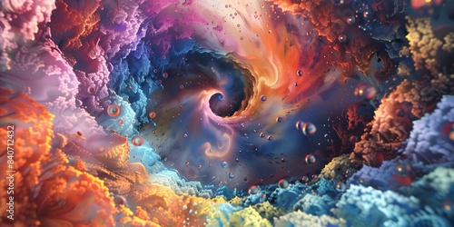 A dreamworld where each step creates a ripple of color and light, and everything is in constant flux