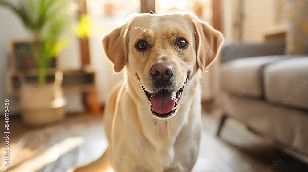 Happy Labrador Retriever Dog Looking at the Camera Happy Labrador Retriever Dog Looking at the Camera