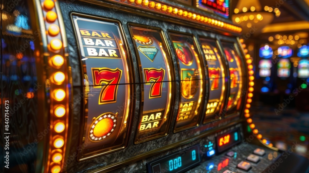 Glittering Seven Slot Machine Reels With Sparkles Glittering Seven Slot Machine Reels With Sparkles