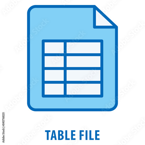 Table file Icon simple and easy to edit for your design elements