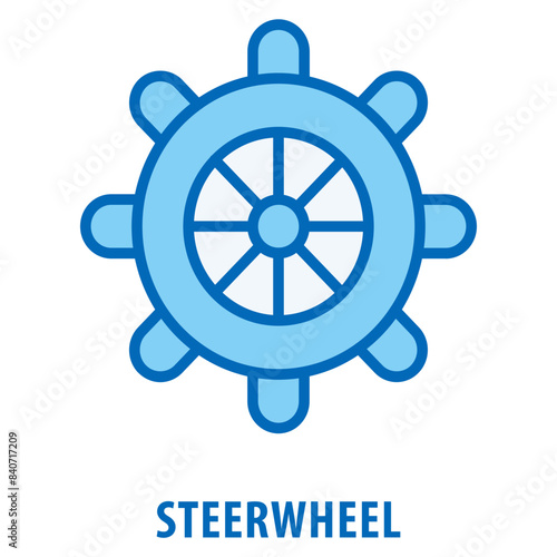 Steerwheel Icon simple and easy to edit for your design elements