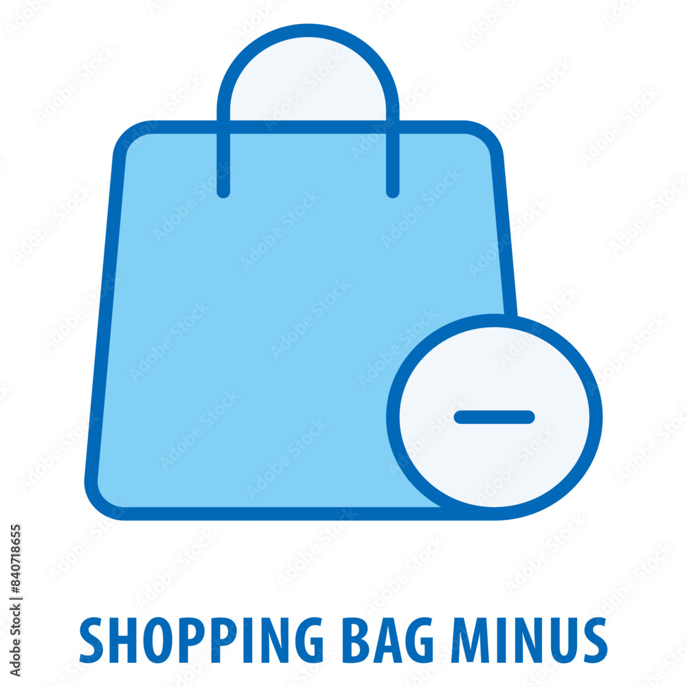 Shopping bag Minus Icon simple and easy to edit for your design elements Shopping bag Minus Icon simple and easy to edit for your design elements