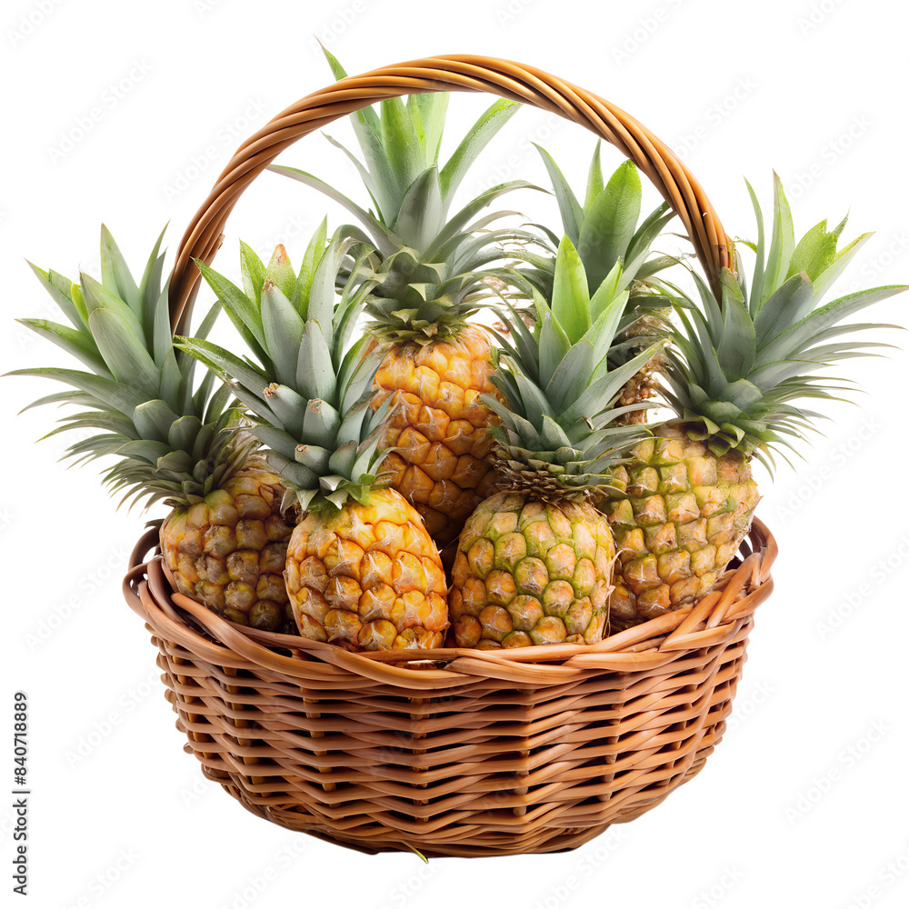 Fresh Tropical Pineapple Isolated on Background Fresh Tropical Pineapple Isolated on Background