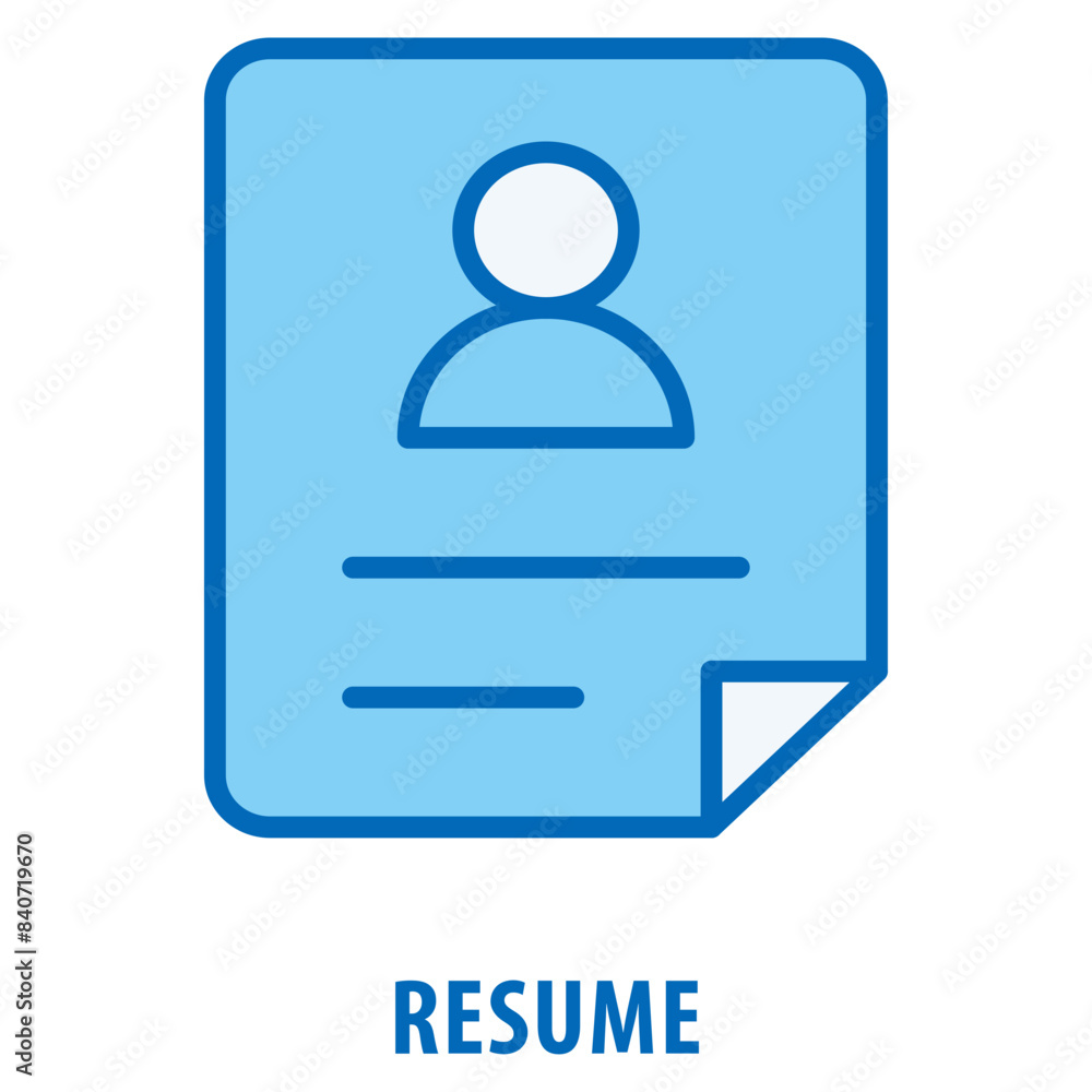 Resume Icon simple and easy to edit for your design elements Resume Icon simple and easy to edit for your design elements