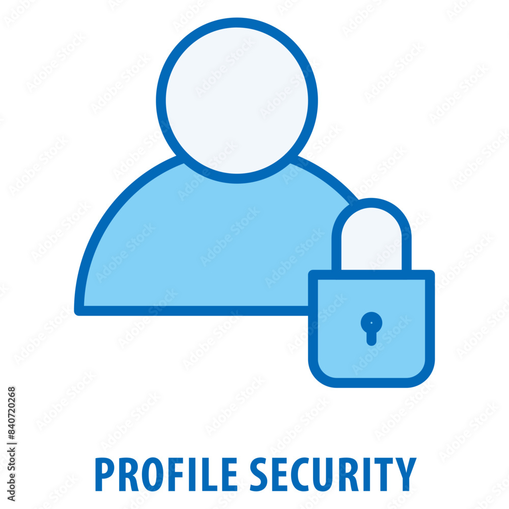 Profile Security Icon simple and easy to edit for your design elements Profile Security Icon simple and easy to edit for your design elements