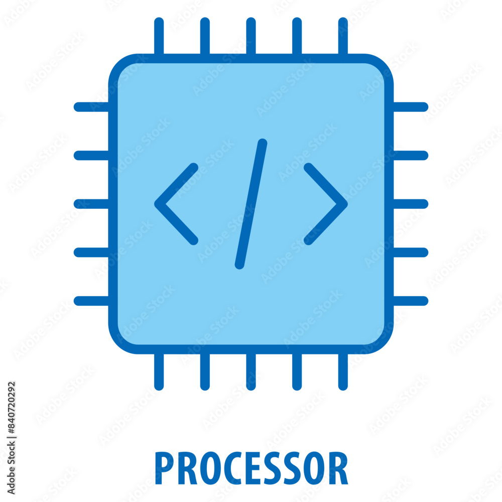 Processor Icon simple and easy to edit for your design elements Processor Icon simple and easy to edit for your design elements