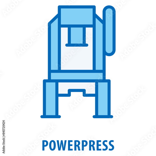 powerpress Icon simple and easy to edit for your design elements