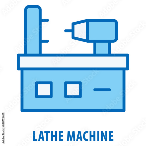 Lathe Machine Icon simple and easy to edit for your design elements