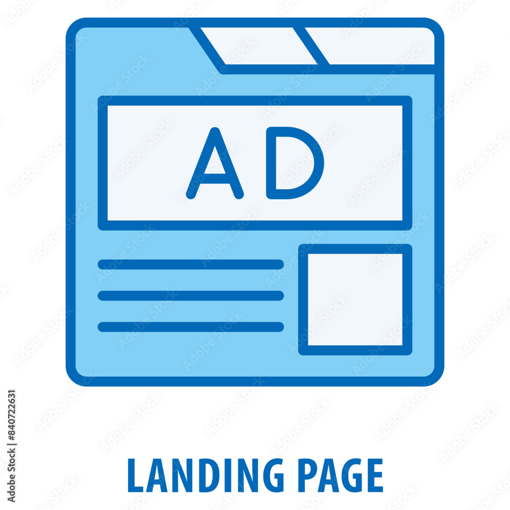 Landing Page Icon simple and easy to edit for your design elements Landing Page Icon simple and easy to edit for your design elements
