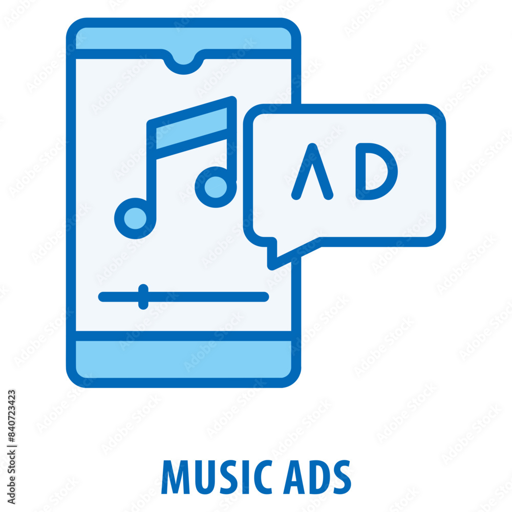 Music Ads Icon simple and easy to edit for your design elements Music Ads Icon simple and easy to edit for your design elements