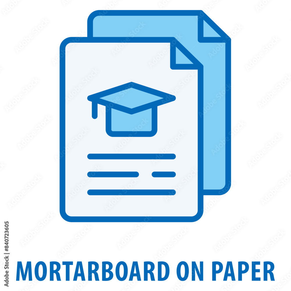 mortarboard on Paper Icon simple and easy to edit for your design elements mortarboard on Paper Icon simple and easy to edit for your design elements