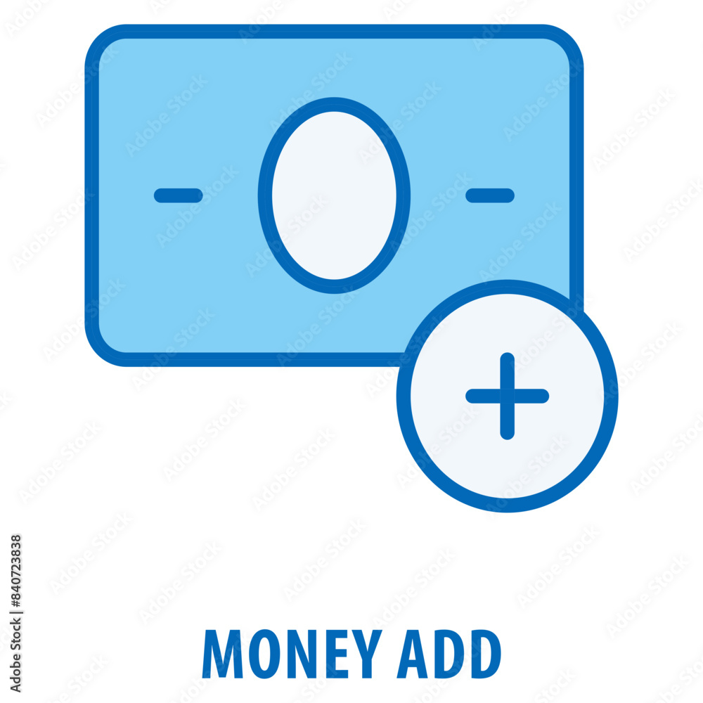Money Add Icon simple and easy to edit for your design elements Money Add Icon simple and easy to edit for your design elements