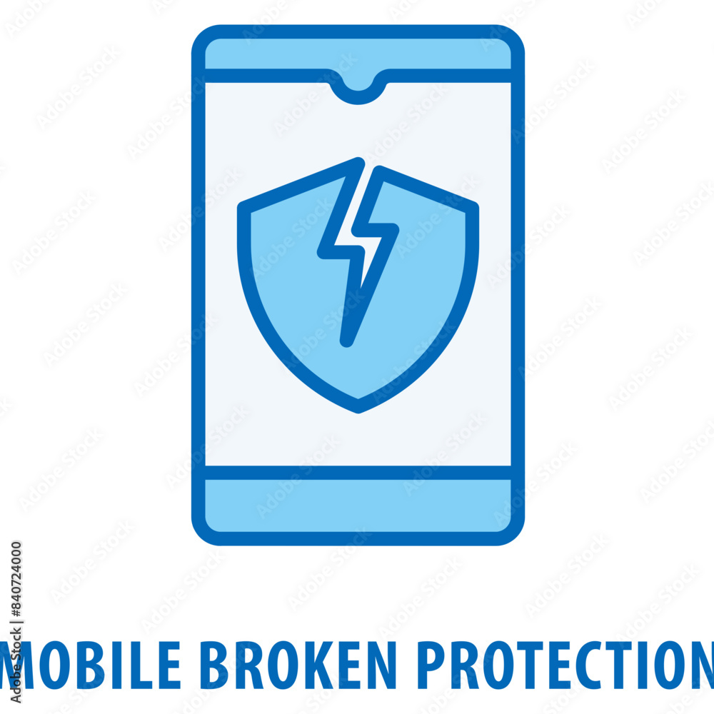 Mobile Broken Protection Icon simple and easy to edit for your design elements Mobile Broken Protection Icon simple and easy to edit for your design elements