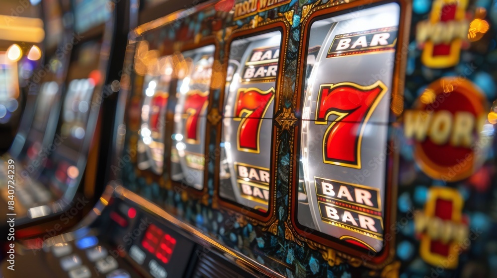 Glittering Seven Slot Machine Reels With Sparkles Glittering Seven Slot Machine Reels With Sparkles