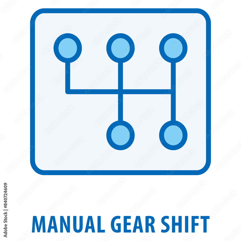 Manual Gear shift Icon simple and easy to edit for your design elements Manual Gear shift Icon simple and easy to edit for your design elements