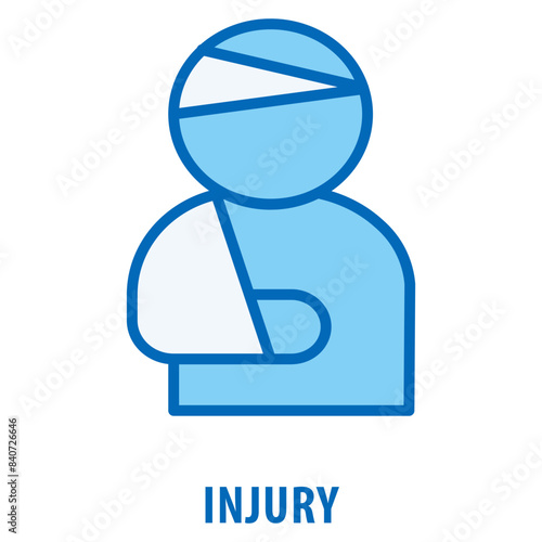 Injury Icon simple and easy to edit for your design elements