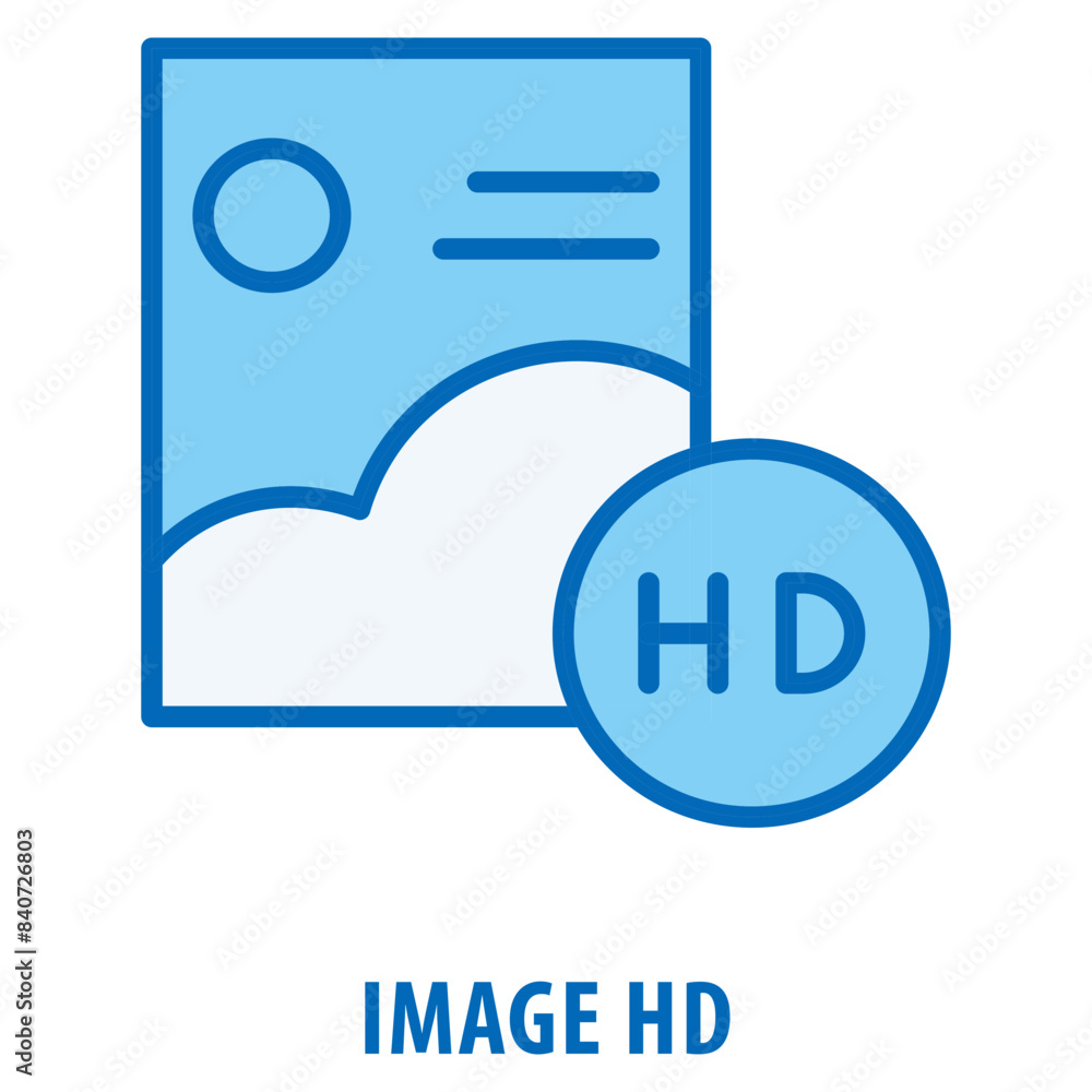 Image HD Icon simple and easy to edit for your design elements Image HD Icon simple and easy to edit for your design elements