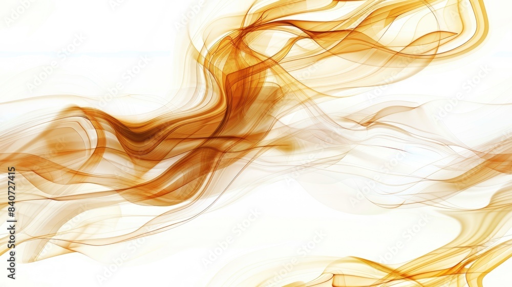 a soft and gentle wave crafted from golden lines, delicately dancing on a pristine white canvas, forming an elegant design with fluid curves and intricate textures. SEAMLESS PATTERN.