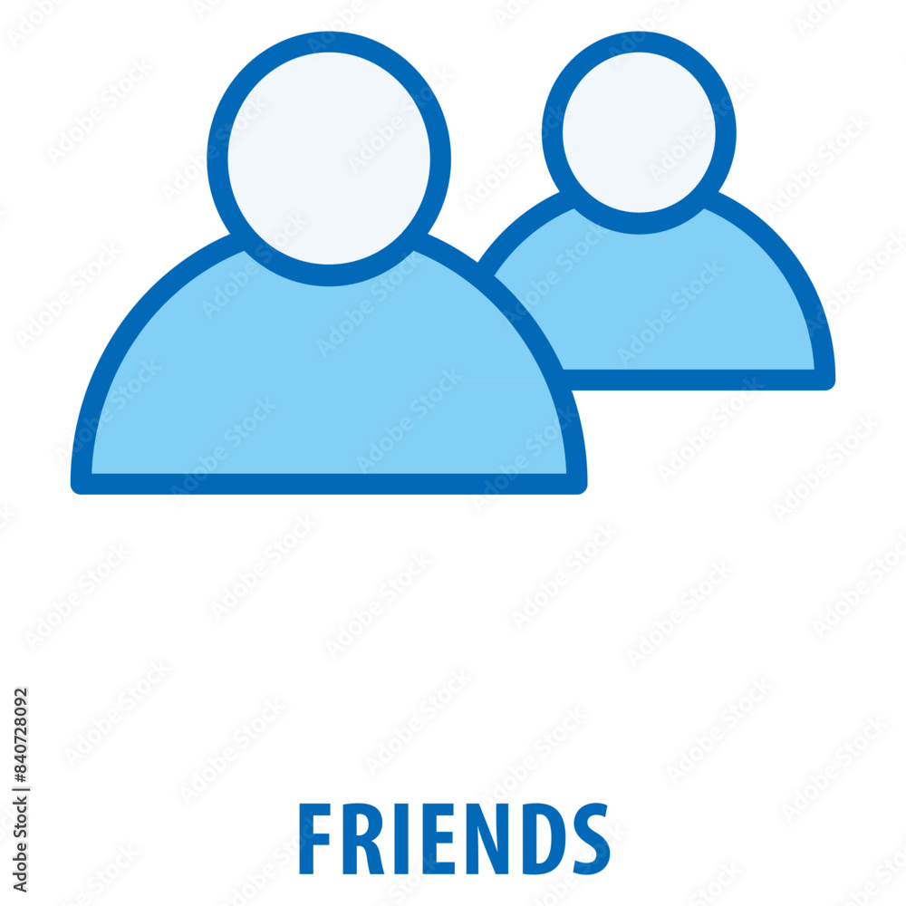 Friends Icon simple and easy to edit for your design elements Friends Icon simple and easy to edit for your design elements