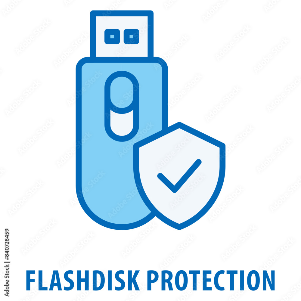 Fototapeta premium Flashdisk Protection Icon simple and easy to edit for your design elements