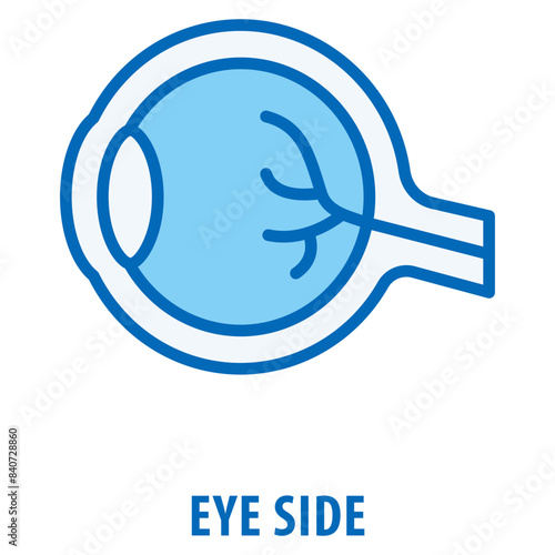 eye side Icon simple and easy to edit for your design elements