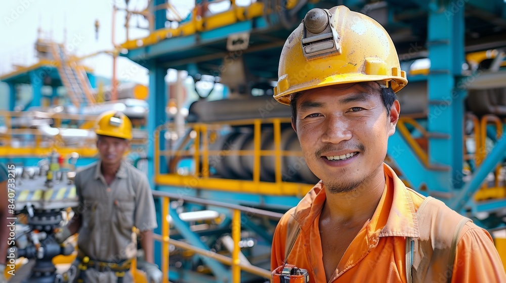 People of Southeast Asia mining coal. frank. smiling. looking at the camera. Bright. daylight. People of Southeast Asia mining coal. frank. smiling. looking at the camera. Bright. daylight.