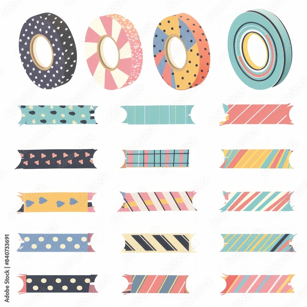 Collection of washi tape vector Collection of washi tape vector