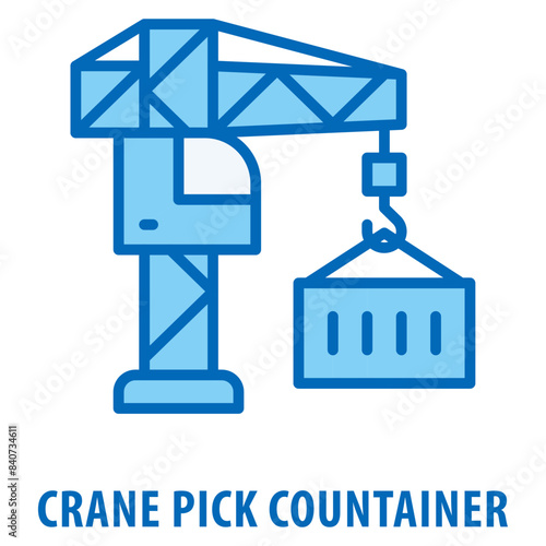 crane pick countainer Icon simple and easy to edit for your design elements