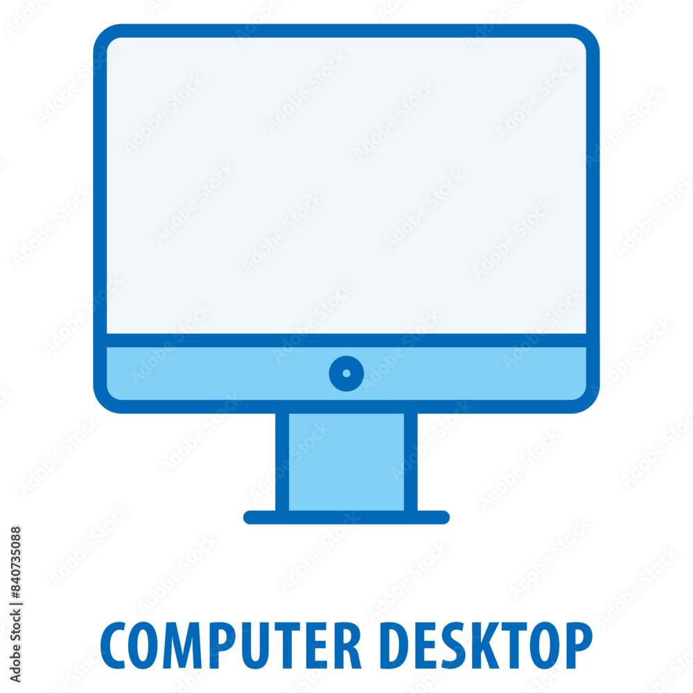 Computer Desktop Icon simple and easy to edit for your design elements Computer Desktop Icon simple and easy to edit for your design elements
