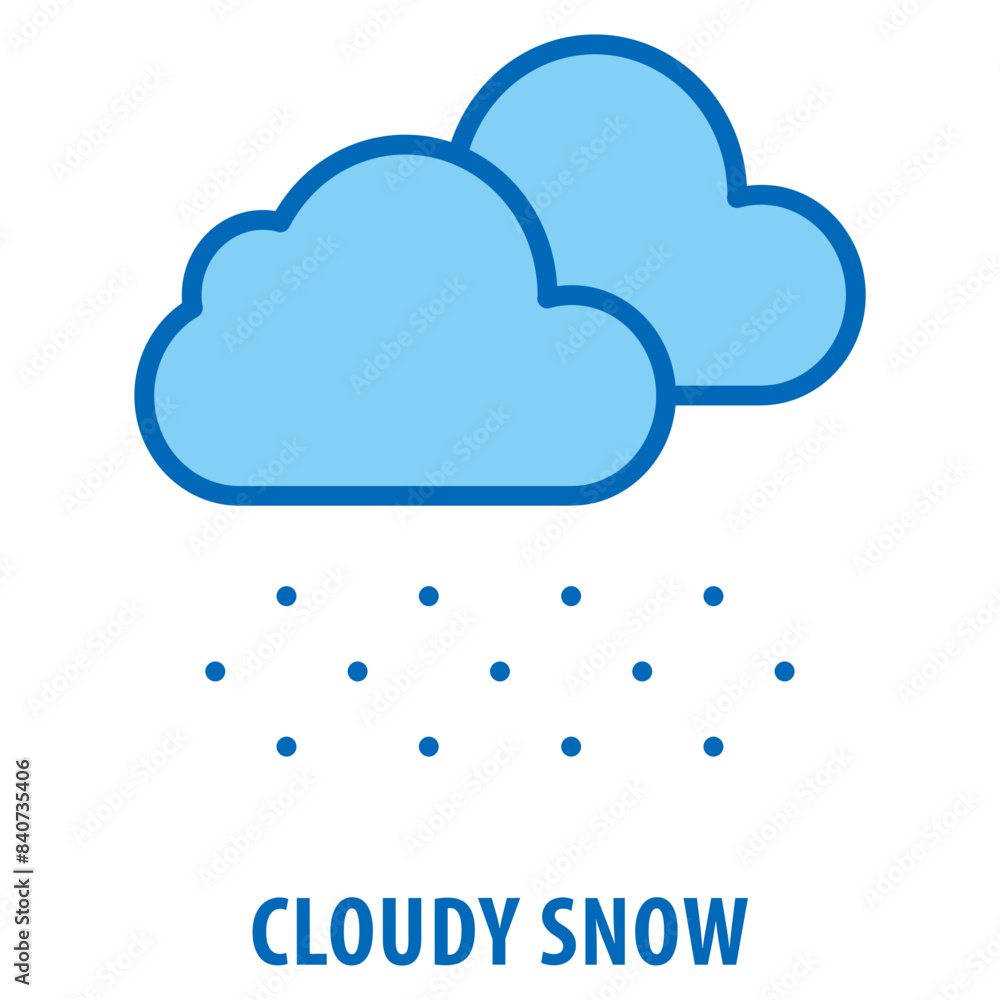 Cloudy Snow Icon simple and easy to edit for your design elements Cloudy Snow Icon simple and easy to edit for your design elements