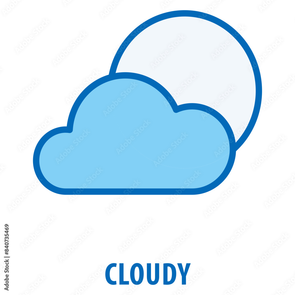 Cloudy Icon simple and easy to edit for your design elements Cloudy Icon simple and easy to edit for your design elements