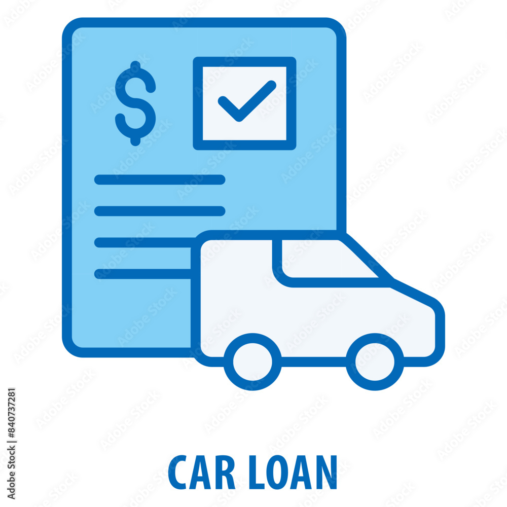 Car Loan Icon simple and easy to edit for your design elements Car Loan Icon simple and easy to edit for your design elements