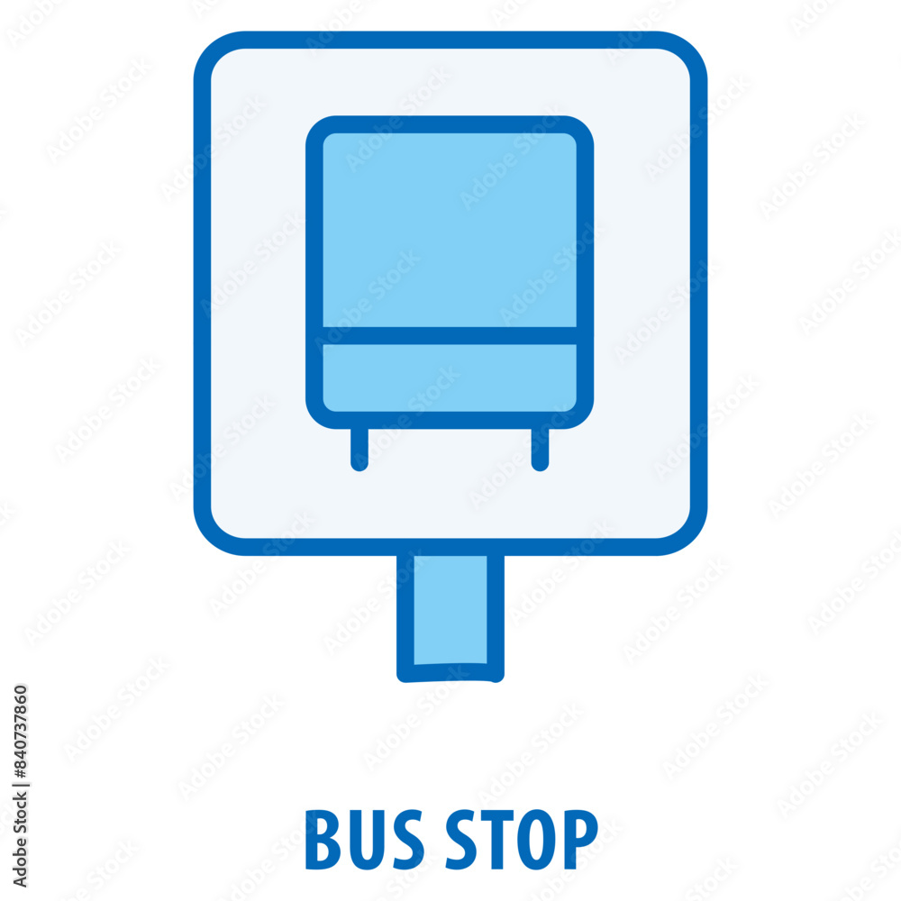 Bus stop Icon simple and easy to edit for your design elements Bus stop Icon simple and easy to edit for your design elements