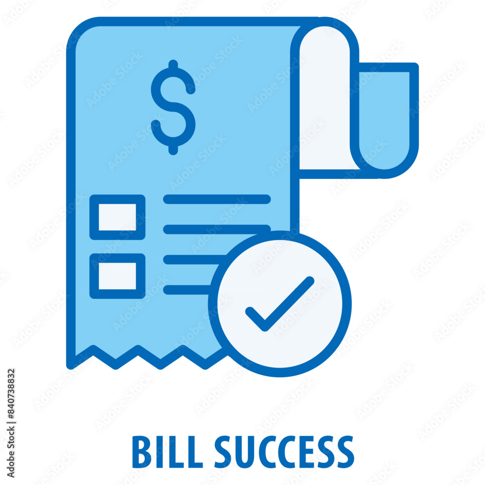 Bill Success Icon simple and easy to edit for your design elements Bill Success Icon simple and easy to edit for your design elements