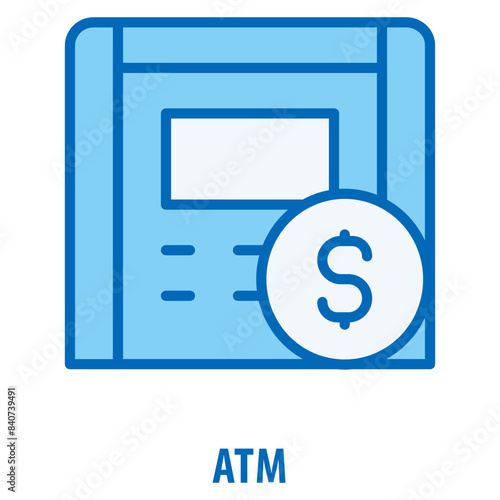 ATM Icon simple and easy to edit for your design elements