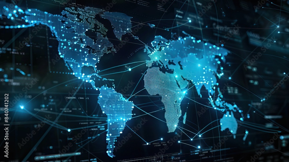 Digital planet Earth with global network and data transmission. Design for every purpose. Digital planet Earth with global network and data transmission. Design for every purpose.