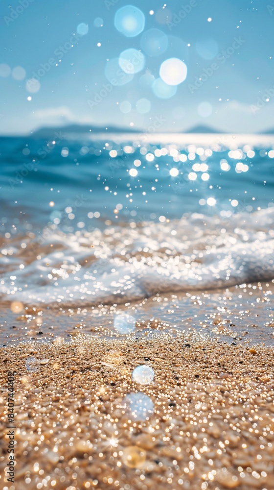 summer shore background with copy space