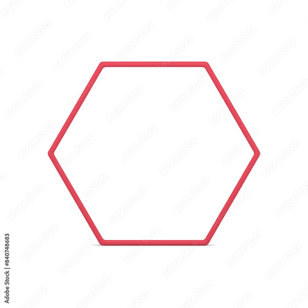 Red hexagonal honeycomb boundary frame glossy geometric 3d design realistic vector illustration Red hexagonal honeycomb boundary frame glossy geometric 3d design realistic vector illustration