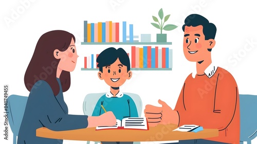 Parent-Teacher Discussion on Child's Academic Progress and Growth Areas