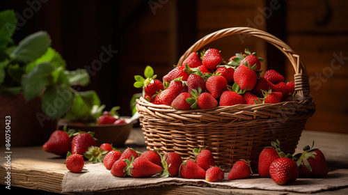 Strawberries in a basket