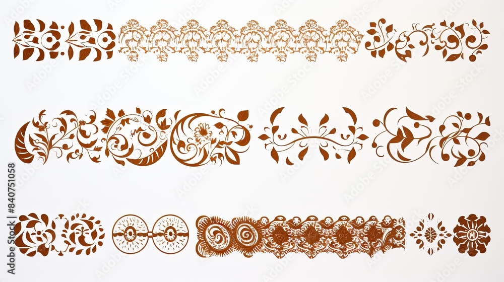 Fototapeta premium set of floral elements