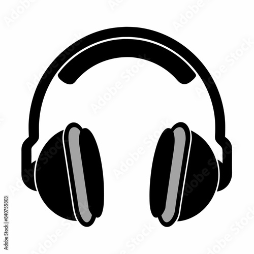 Headphones black silhouette