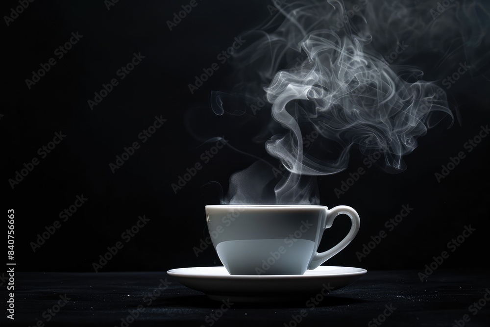 Photo cup of coffee with smoke Photo cup of coffee with smoke