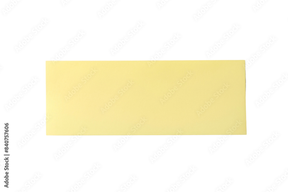 Yellow Blank Note Paper Isolated on White and Transparent Background Yellow Blank Note Paper Isolated on White and Transparent Background