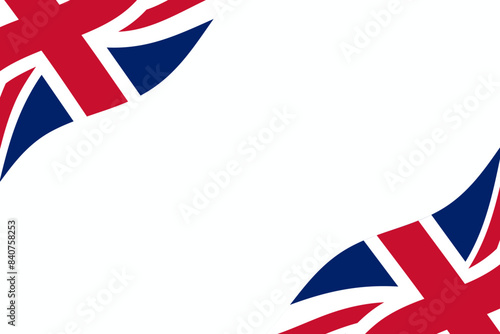 UK flag background waving flag vector illustration for decoration ceremony holiday banner frame 3d gradient. 