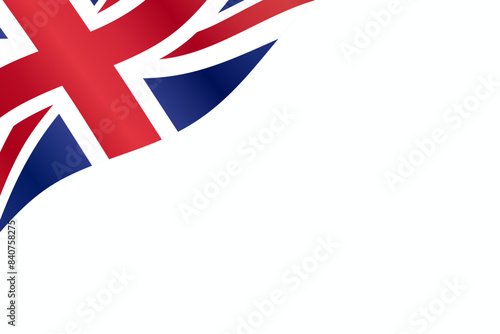 UK flag background waving flag vector illustration for decoration ceremony holiday banner frame 3d gradient. 