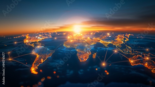 Expanding Horizons in Global Business, International CRM Development Highlighting Interconnected Markets, Diverse Teams, and Innovative Growth Strategies