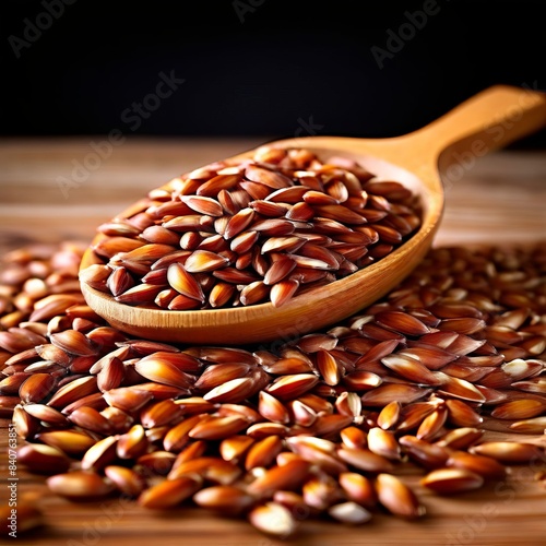 flaxseeds tiny brown seeds with a nutty flavor and a rich source